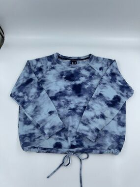 GAP Soft Blue Tie-Dye Pullover Sweatshirt XL